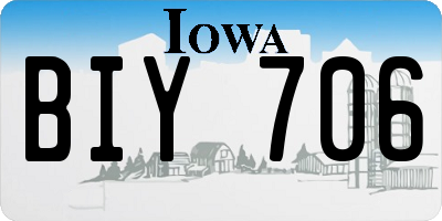 IA license plate BIY706