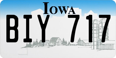 IA license plate BIY717