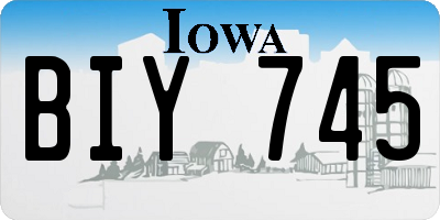 IA license plate BIY745