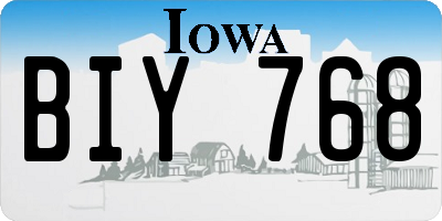 IA license plate BIY768