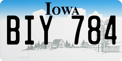 IA license plate BIY784