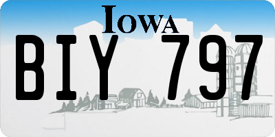 IA license plate BIY797