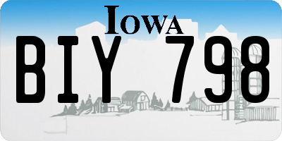 IA license plate BIY798