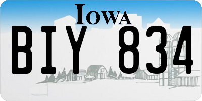 IA license plate BIY834