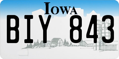 IA license plate BIY843