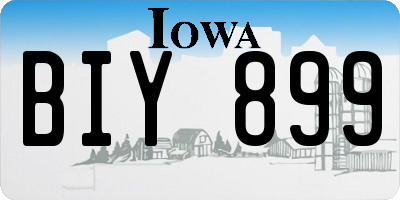 IA license plate BIY899