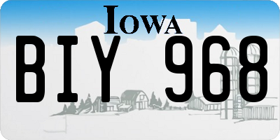 IA license plate BIY968