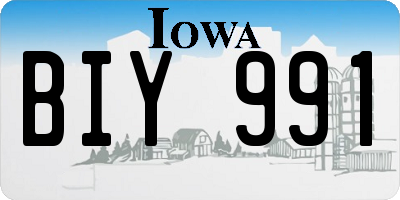 IA license plate BIY991