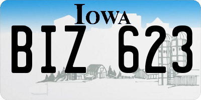 IA license plate BIZ623