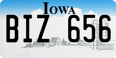 IA license plate BIZ656