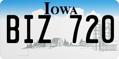 IA license plate BIZ720