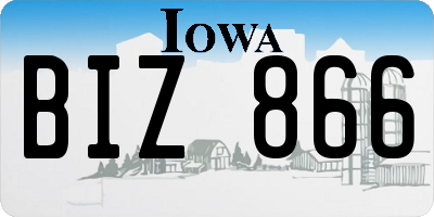 IA license plate BIZ866