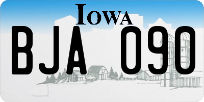 IA license plate BJA090