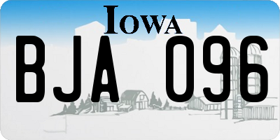 IA license plate BJA096