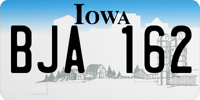IA license plate BJA162