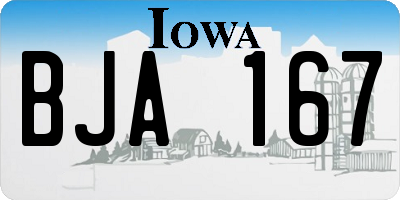 IA license plate BJA167