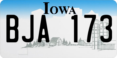IA license plate BJA173