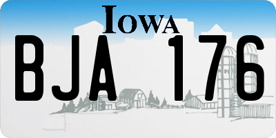IA license plate BJA176