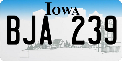 IA license plate BJA239