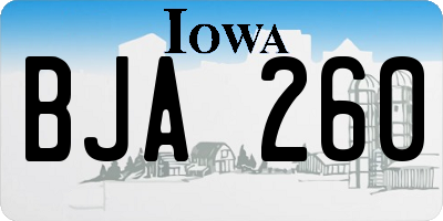 IA license plate BJA260