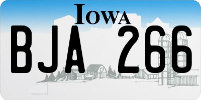 IA license plate BJA266