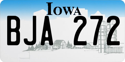 IA license plate BJA272