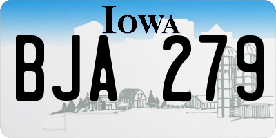 IA license plate BJA279