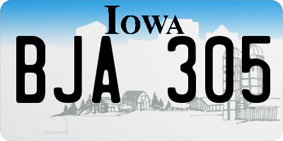 IA license plate BJA305