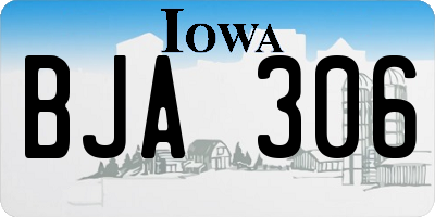 IA license plate BJA306