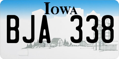 IA license plate BJA338
