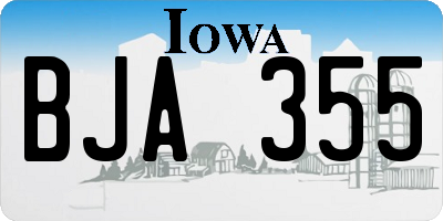 IA license plate BJA355