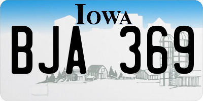 IA license plate BJA369