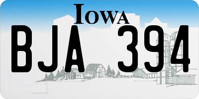 IA license plate BJA394