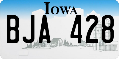IA license plate BJA428