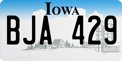 IA license plate BJA429