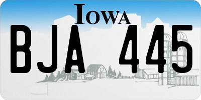 IA license plate BJA445