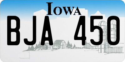 IA license plate BJA450