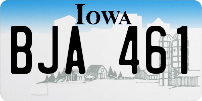 IA license plate BJA461