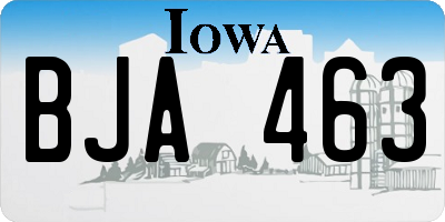 IA license plate BJA463