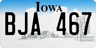 IA license plate BJA467
