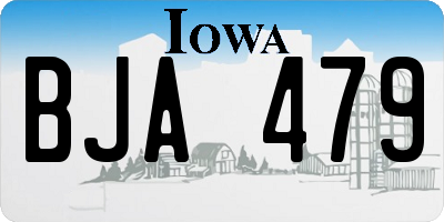 IA license plate BJA479