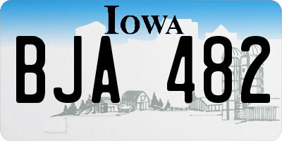 IA license plate BJA482