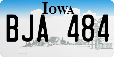 IA license plate BJA484
