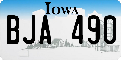IA license plate BJA490