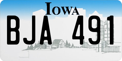 IA license plate BJA491