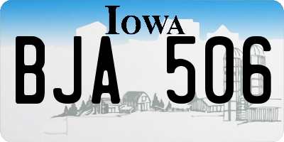 IA license plate BJA506