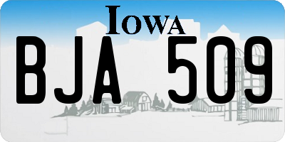IA license plate BJA509