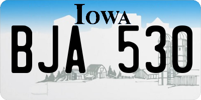 IA license plate BJA530