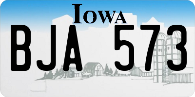 IA license plate BJA573