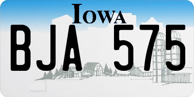 IA license plate BJA575